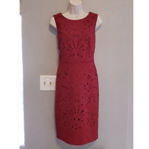Red Wool-blend SleevelessDress